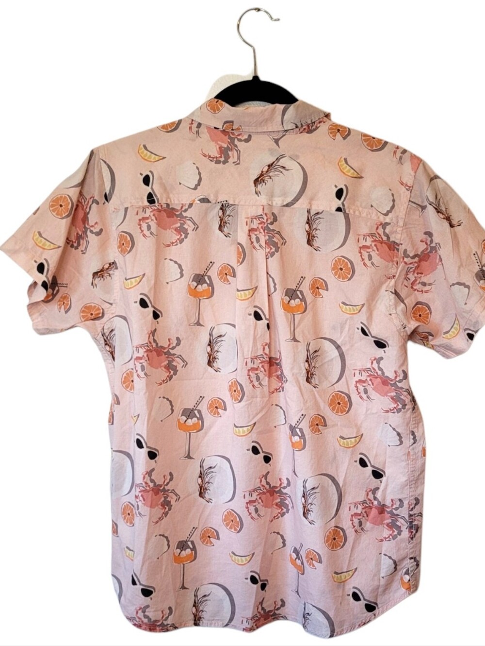 Kavu Loght Pink Girl Party Print Button Down Shirt Size M - Picture 2 of 5